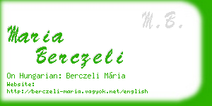 maria berczeli business card